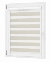 Roleta w kasecie Aluminiowej Dzień Noc Classic z prowadnicą – Kremowy