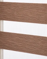 Roleta w kasecie Aluminiowej Dzień Noc Natural z prowadnicą – Melanż Brąz
