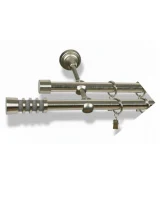 Karnisz metalowy podwójny VERDI STAL 19 mm
