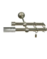 Karnisz metalowy podwójny TOSCA STAL 19 mm
