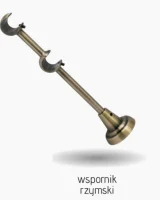 Karnisz metalowy podwójny FLORENCJA złoty antyk 25 mm