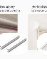 Roleta w kasecie Aluminiowej Dzień Noc Classic z prowadnicą – Czarny