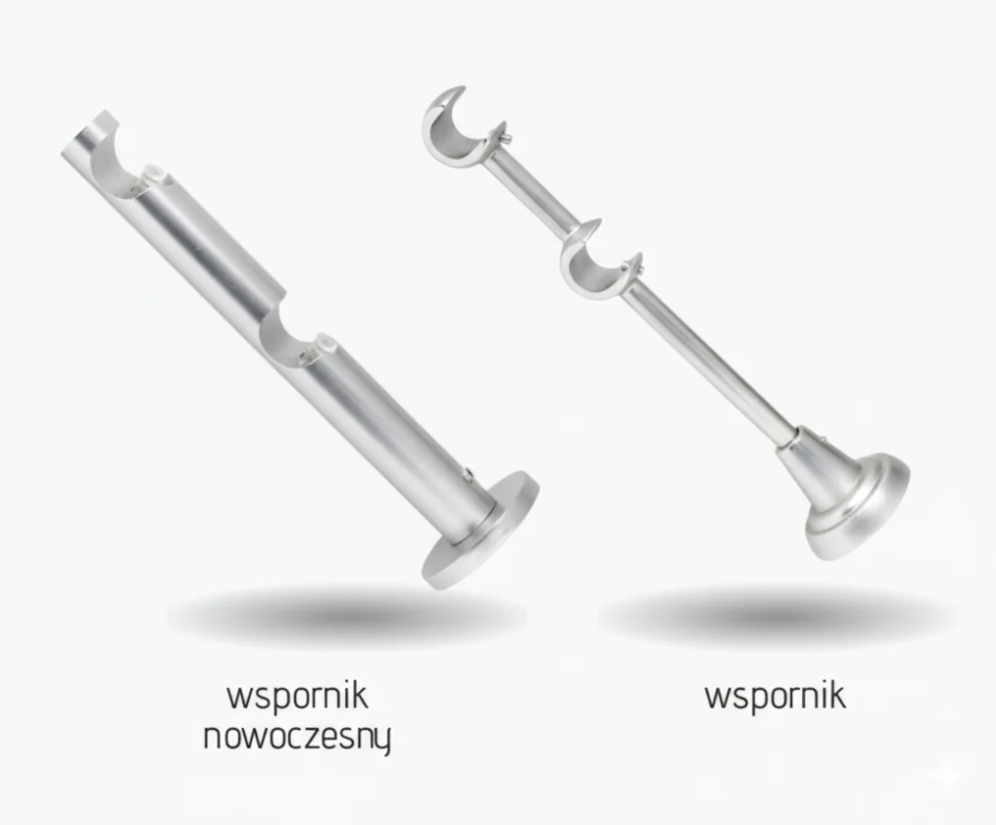 Karnisz metalowy podwójny BELLINI STAL 19 mm