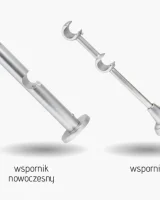 Karnisz metalowy podwójny BELLINI STAL 19 mm