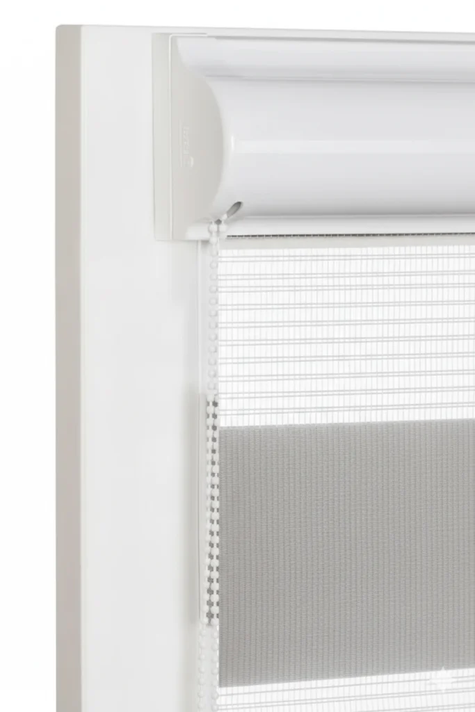 Roleta w kasecie PCV Dzień Noc system żyłkowy – Classic Jasny Szary