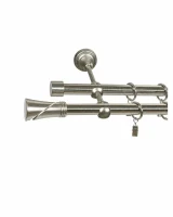 Karnisz metalowy podwójny VIVALDI STAL 19 mm