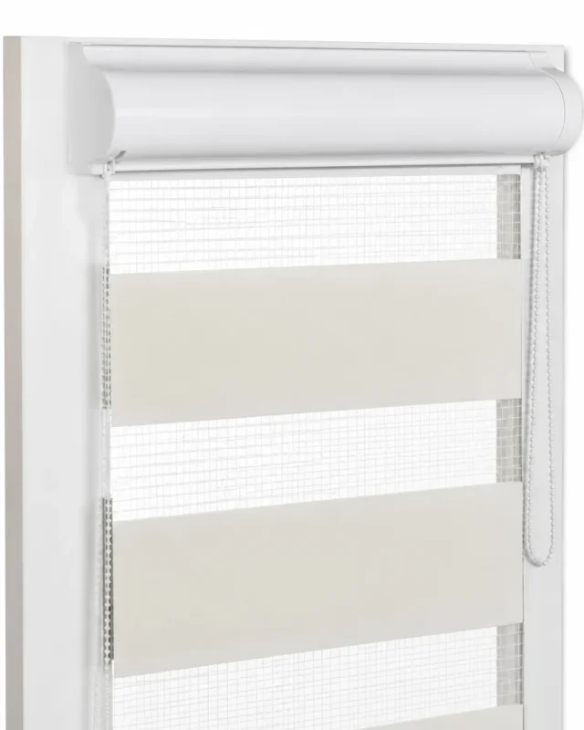 Roleta w kasecie PCV Dzień Noc system żyłkowy - Classic Kremowy