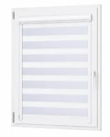 Roleta w kasecie Aluminiowej Dzień Noc Classic z prowadnicą – Biały