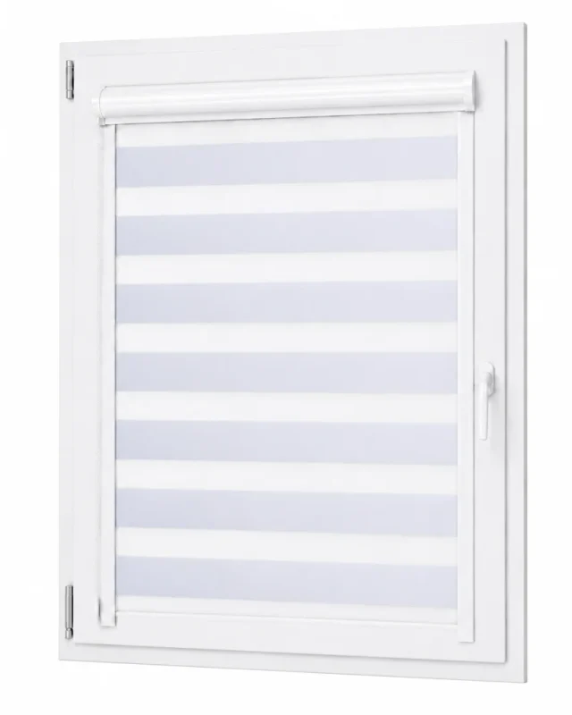 Roleta w kasecie Aluminiowej Dzień Noc Classic z prowadnicą - Biały
