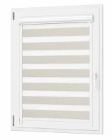 Roleta w kasecie Aluminiowej Dzień Noc Classic z prowadnicą – Kremowy