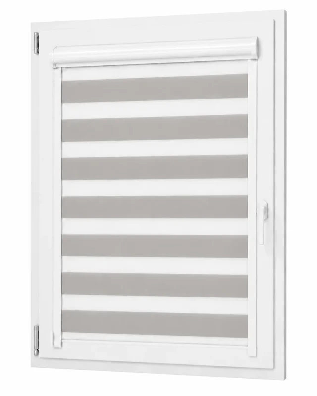 Roleta w kasecie Aluminiowej Dzień Noc Classic z prowadnicą - Szary