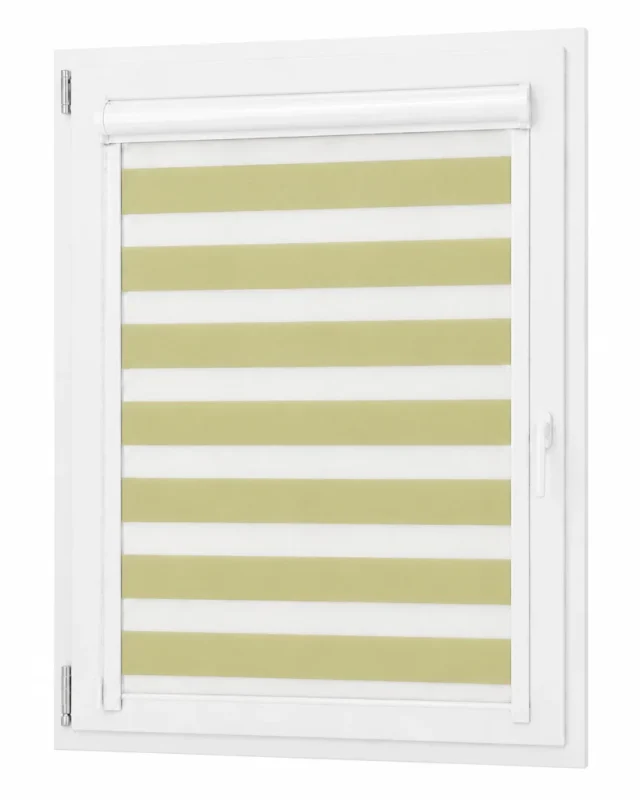 Roleta w kasecie Aluminiowej Dzień Noc Classic z prowadnicą - Zielony