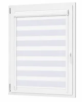 Roleta w kasecie Aluminiowej Dzień Noc Soft z prowadnicą – Biały