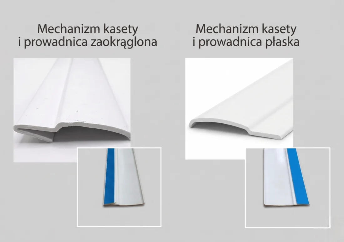 Roleta w kasecie Aluminiowej Dzień Noc Soft z prowadnicą - Jasny Brąz