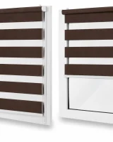 Roleta Dzień Noc na wymiar Classic Premium – CIEMNY BRĄZ